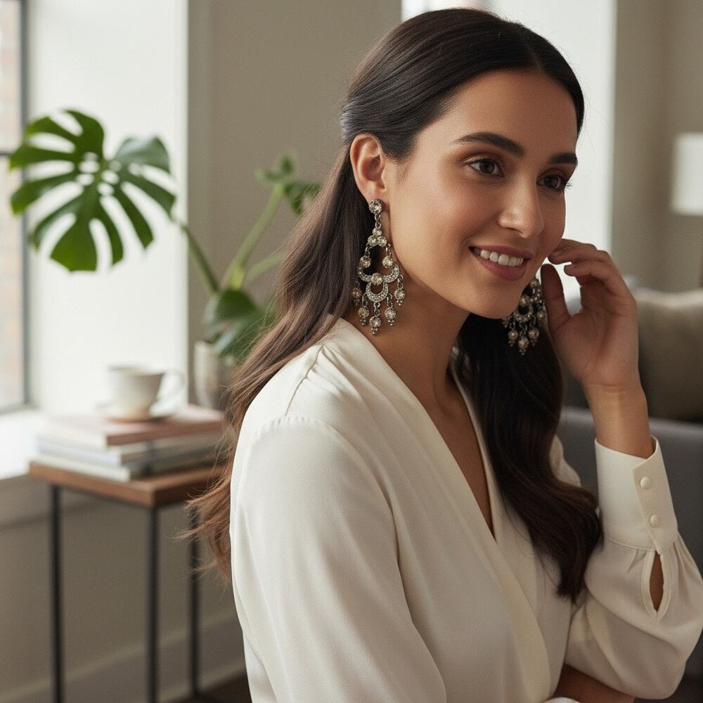 3/$25 - Rhinestone Chandelier Earrings